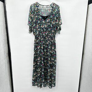 Cabi Fiesta Floral Midi Dress Women's size MEDIUM 5386